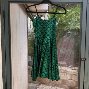 Vintage Blackmilk Mermaid Scale Green Dress
